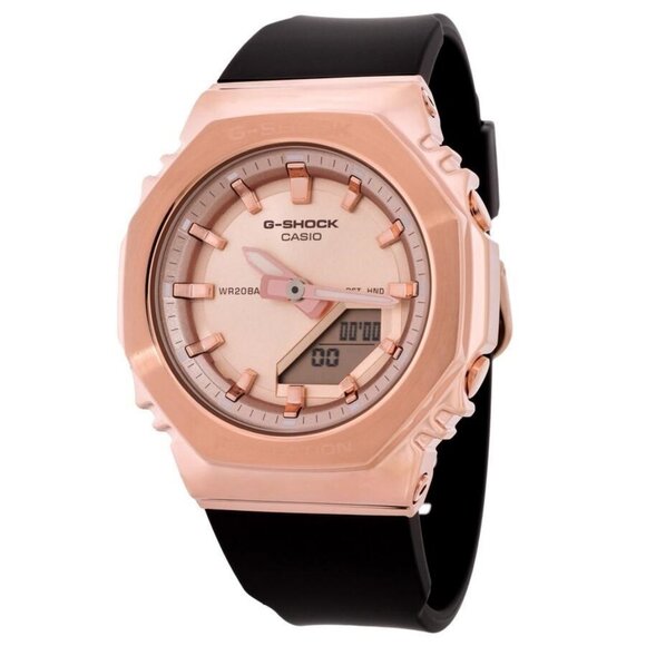 NWT Authentic Casio G-Shock Quartz Analog-Digital Rose Gold Dial Women's Watch - Picture 1 of 3